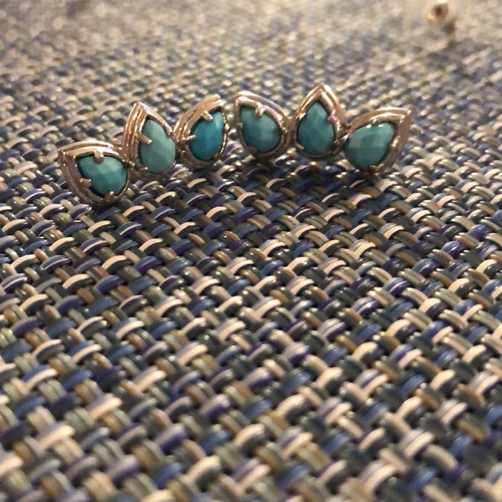 Kendra Scott turquoise ear climbers